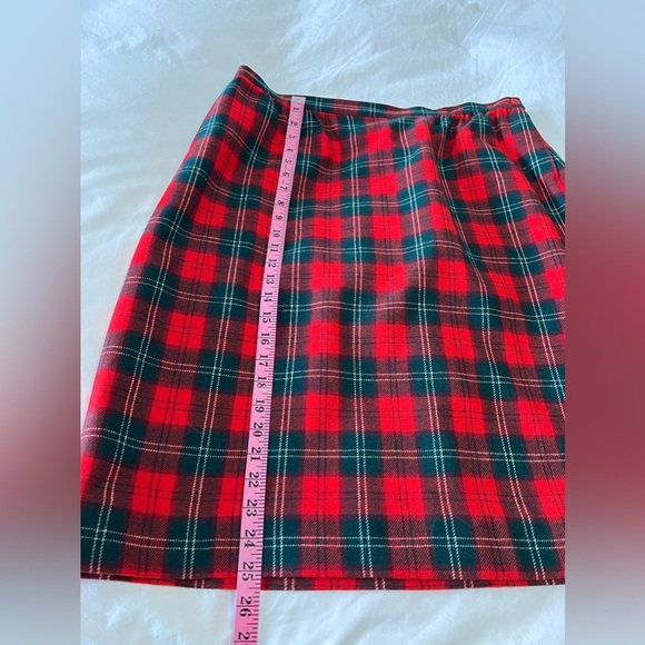 Pendleton | Women SZ 40 (XL) | VTG Blazer Skirt Suit | Lennox Tartan Wool Red - Picture 14 of 15
